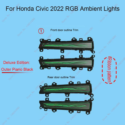 Led Atmosphere Light For 2022 Honda 11th generation Civic luminous active ambient light original 1:1 mold 64 color Key Controls