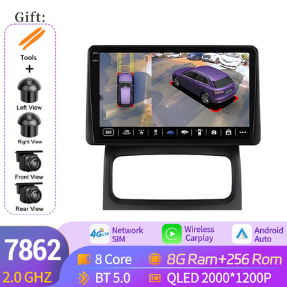 Android 14 Auto For Renault Clio 2 BB CB 2001-2012 Wireless Apple BT Carplay Car Radio Multimedia Touch Stereo 2K QLED Screen