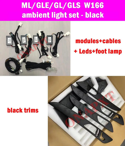 For Benz ML/GL/GLE/GLS/CLS/E/S W166 W292 X166 W218 W212 W221 LED BO Tweeter Ambient Light Upgrade Atmosphere Lamp Update Set