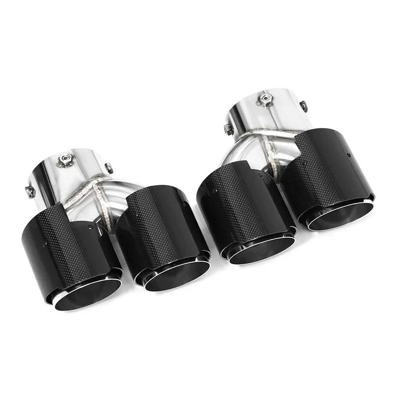 For BMW G20 G21 M340i G42 440i G22 M240i Dual Four Out M Exhaust Carbon Fiber Muffler Tip Exhaust System Nozzle Tailpipe 2020+