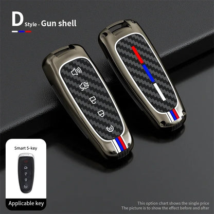 Zinc Alloy Car Key Case Cover for Ford C-Max Edge Escape Expedition Explorer Focus Taurus & Lincoln MKS MKT MKX Navigator