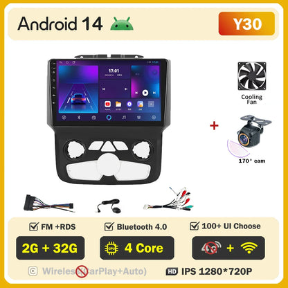 For Dodge Ram 1500 2500 3500 (2013-2019) Carplay Auto Screen Wireless Android Auto Car Intelligent Systems AutoMotive 8 Core DSP