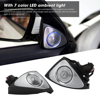 7 Color 3D Rotating Tweeter With LED Ambient Lighting For  S-Class W222 2014 2015 2016 2017