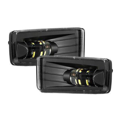Fit for CHEVY TAHOE 2007-2017 GMC YUKON 2015-2016  Black Sliver Lights LED Fog Lights W/ 5202 Bulbs Fog Lamps Assembly