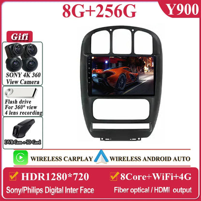 Auto Radio Android 14 For Dodge Caravan 4 For Chrysler Grand Voyager RS 2000 - 2012 Car Multimedia Player Navigation Screen DVD