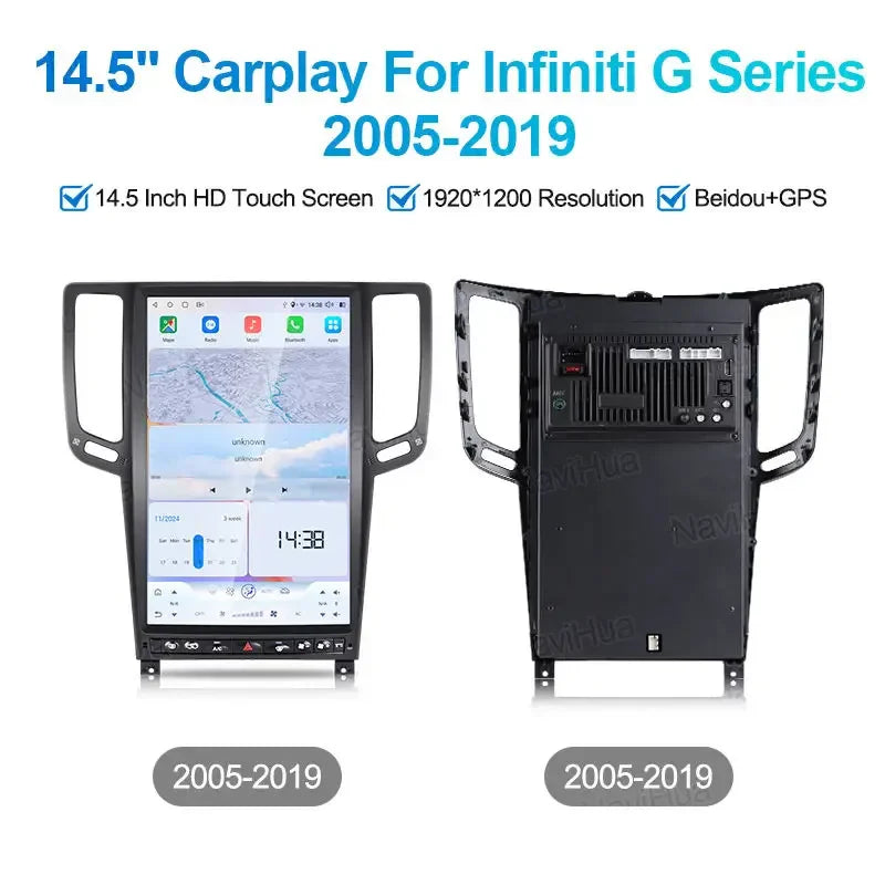 Navihua Android Car Radio GPS Navigation Multimedia Player DVD Monitor Autostereo For Infiniti G25 G37 G37S 2007-2013 Q60 2013