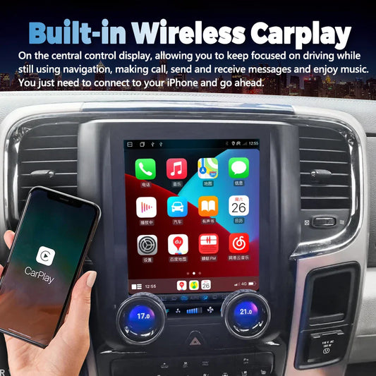 9.7" Android Screen For Dodge Ram 1500 2500 2017-2020 Stereo Car Multimedia Video Player Auto Radio GPS Navigation Carplay Audio