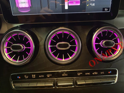 LED For Benz C/GLC Coupe W205 X253 C43 C63 C200 C180 Car Decorative Lamp MB Nozzle Air Vent 3D Tweeter Speaker Ambient Light