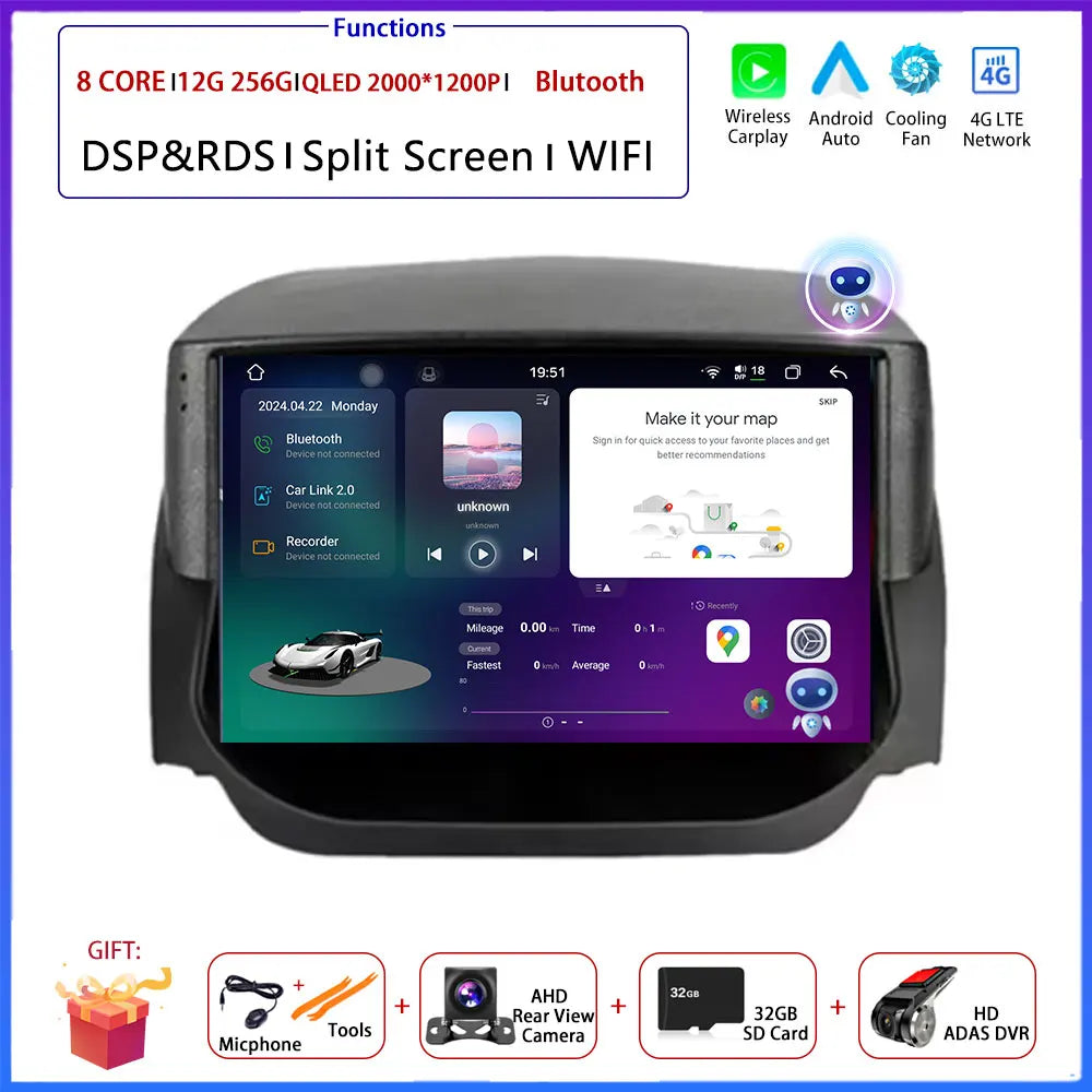 Android  Carplay Auto Car Radio For Ford EcoSport Eco Sport 2014-2018 GPS Recorder Multimedia Player 4G+BT DSP