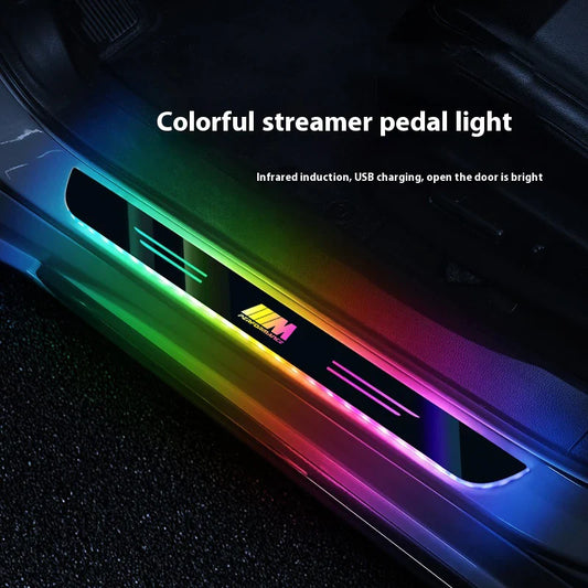 LED Car Welcome Pedal Light Door Sill Light For BMW M Performance X1 X3 X4 X5 X6 X7 E46 E39 E87 E60 E92 E90 F10 F20 F30 Series
