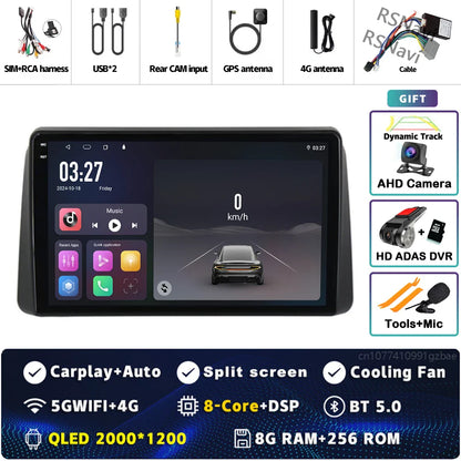 Android 14 Carplay Car Radio For Chrysler Grand Voyager 5 For Dodge Grand Caravan 2008 2011-2020 GPS Multimedia Stereo Head Unit
