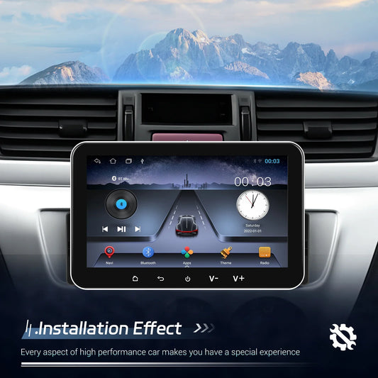 Podofo 2+32G Android Car Radio 7'' 1Din Multimedia Player Carplay Android Auto GPS Navigation WIFI EQ 4Core Bluetooth Car Stereo