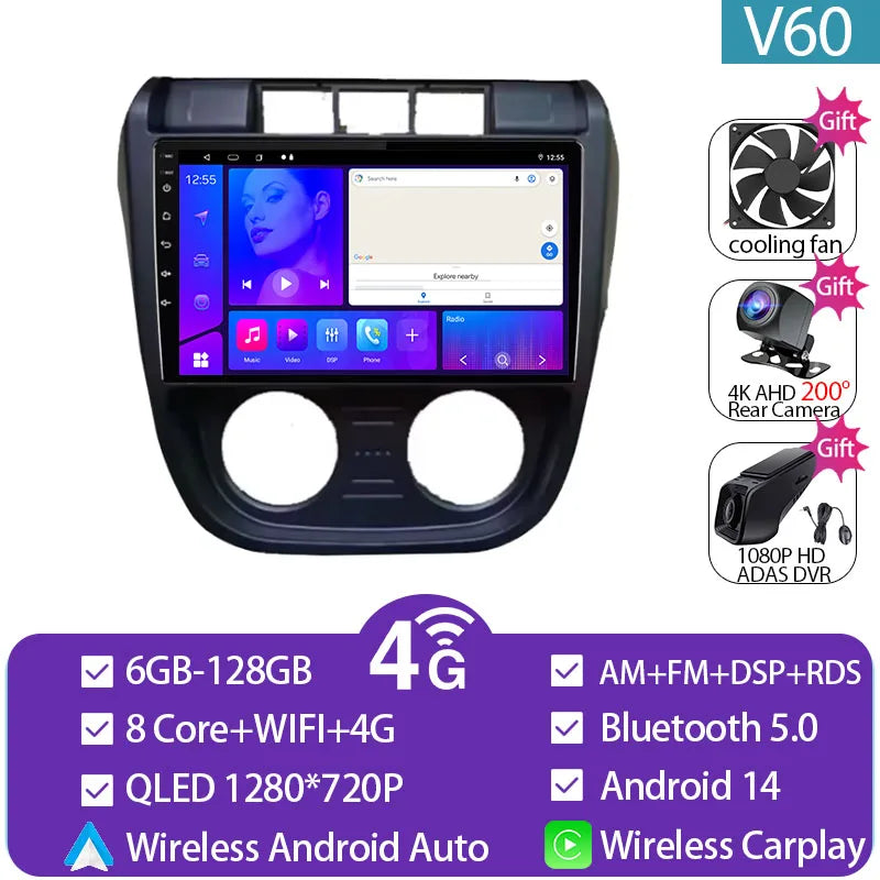 Android 14 Stereo Car Radio For VOLKSWAGEN Crossfox 2003-2009 Multimedia Video Player 4G GPS Android Auto CarPlay DSP No 2 Din