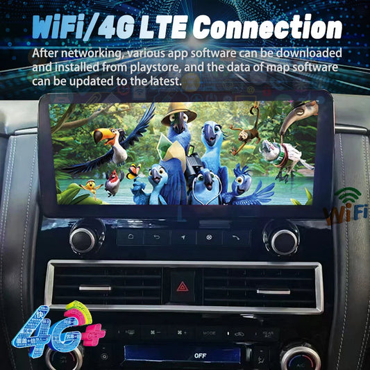 12.3inch Android 14 For Nissan Patrol Y61 Y62 Car Radio GPS Video Player Carplay HU Screen Carplay Auto wifi 4G Multimedia