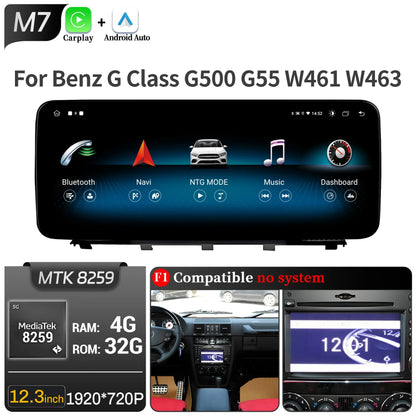 Car Radio For Mercedes Benz G Class G500 G55 W461 W463 2008-2015 Android 14 Wireless BT Carplay Snapdragon 680 Head Unit Screen