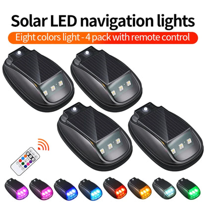 4x Solar Wireless No Drill Cab Lights for Truck Roof, Solar-Powered Truck Cab Lights with Auto Sensor Luces para Techo de Carro