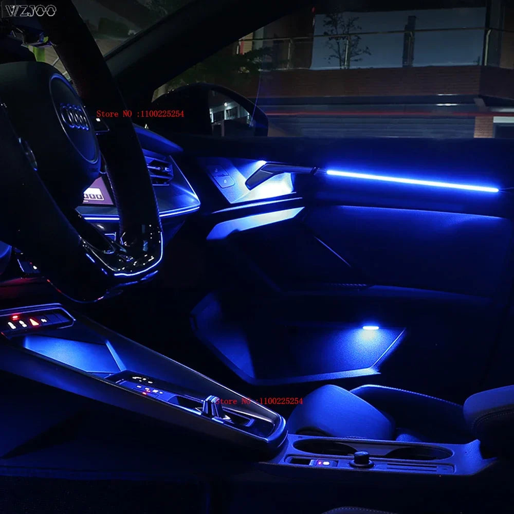 Atmosphere Lamp For A3 A3L 2021-2025 Dynamic Magic 30 Colors Mobile Control Saddle Trim Car RGB magic Symphony Ambient LED Light