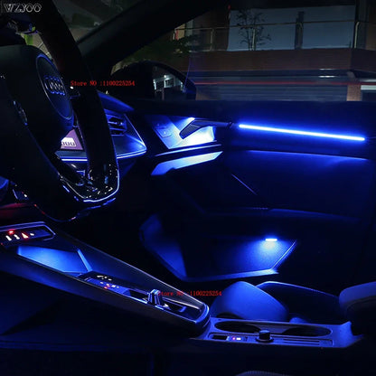 Atmosphere Lamp For A3 A3L 2021-2025 Dynamic Magic 30 Colors Mobile Control Saddle Trim Car RGB magic Symphony Ambient LED Light