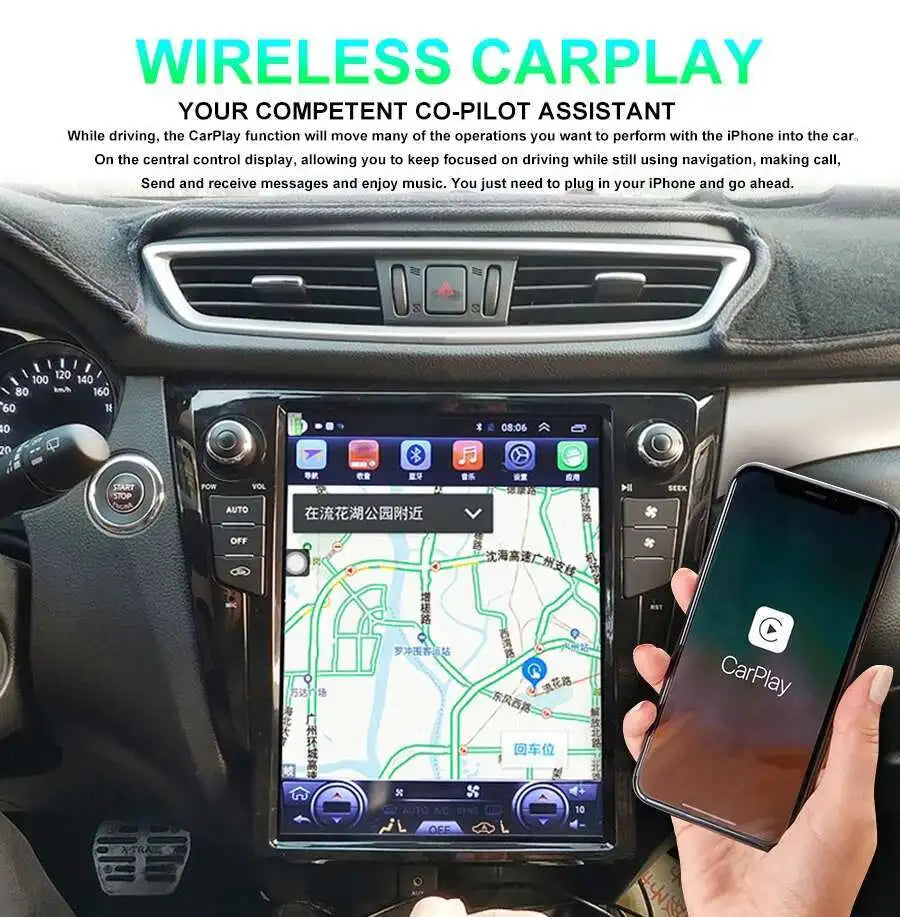 12.1" Tesla Screen Car Multimedia Video Player For Nissan xtrail 2019 X-Trail 2017 Qashqai Radio Android 13 Stereo GPS CarPlay