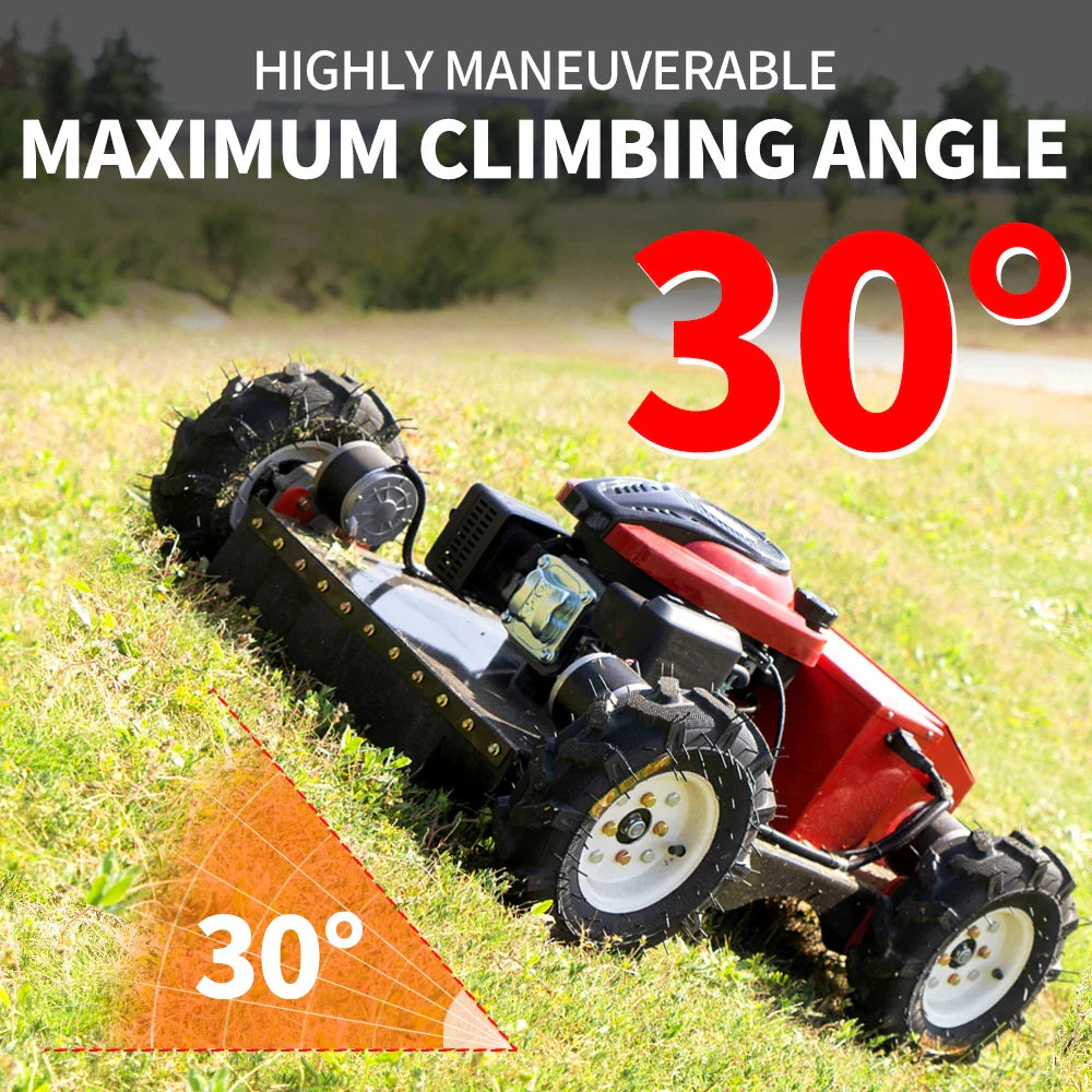 Customer Cheapest 16HP Gasoline Robot Lawn Mower Grass Cutter Flail Mower Wheel Mowers Petrol Lawnmower power tools