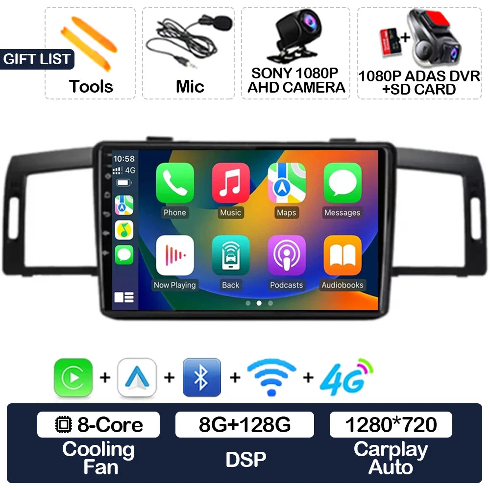 Android 15 Head Unit For Infiniti M35 2003 - 2010 Nissan Fuga 2005 - 2010 Car Radio Multimedia Video Player CarPlay Auto 4G WIFI