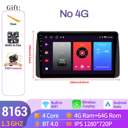 For Chrysler Grand Voyager 5 2011-2015 Android 14 Car Radio Stereo Multimedia Video Player Navigation Carplay BT 2K QLED Screen