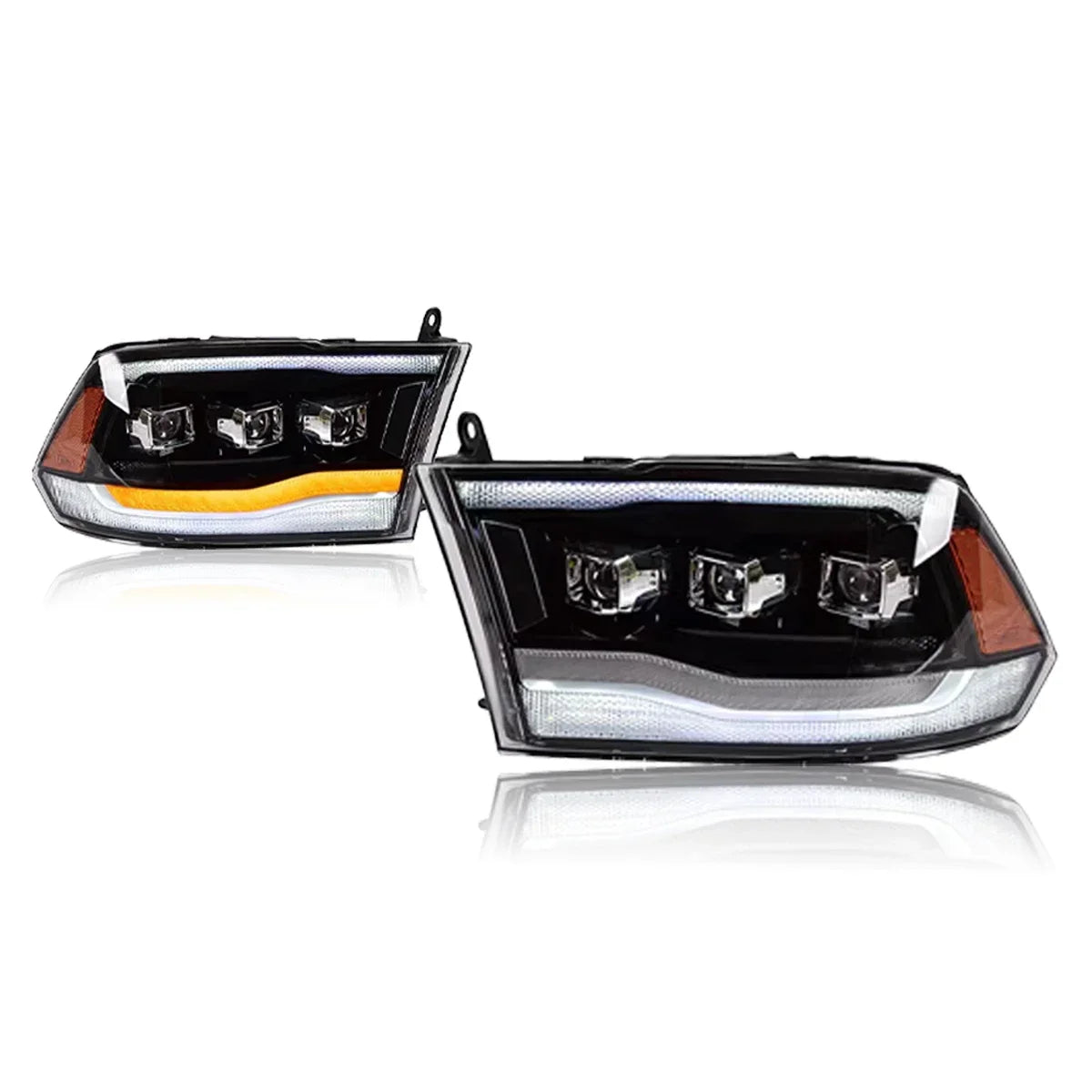TYPY Car For Dodge RAM 1500 Headlight 2009-2019 Upgrade Modified to New DRL Dynamic Turn Signal LED Headlight Auto Accessories