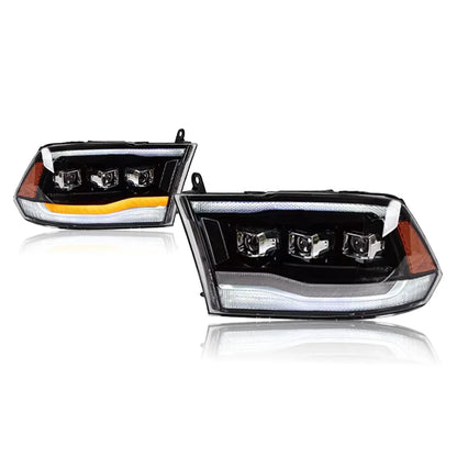 TYPY Car For Dodge RAM 1500 Headlight 2009-2019 Upgrade Modified to New DRL Dynamic Turn Signal LED Headlight Auto Accessories