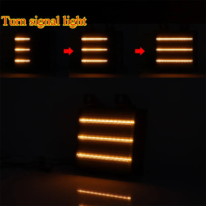 Switchback LED Amber Front Bumper Turn Signal Lights w/ White DRL For Chevrolet Blazer C10 C20 C30 K10 For GMC C1500 C2500 C3500