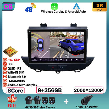 Android 14 For Opel Grandland X crossland x 2016-2020 Carplay Multimedia Monitor Screen Stereo Radio Video Player Car Navigation