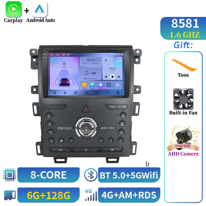 Car Radio Android 14 For Ford Edge 2011-2015 Multimedia Navigation Wireless Bluetooth Carplay 7862 8+256 radio 2K QLED Screen