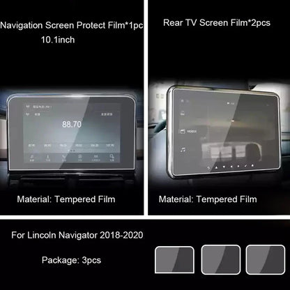 Car GPS Navigation Screen Protect Tempered Film For Lincoln Navigator 2018 2024-Present Dashboard Display Sticker Accessory