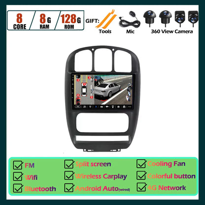 Wireless Carplay Android Auto Screen For Chrysler Voyager Rg Rs Town  & Country Rs 2000-2007 Multimedia Player Stereo Tools 4G