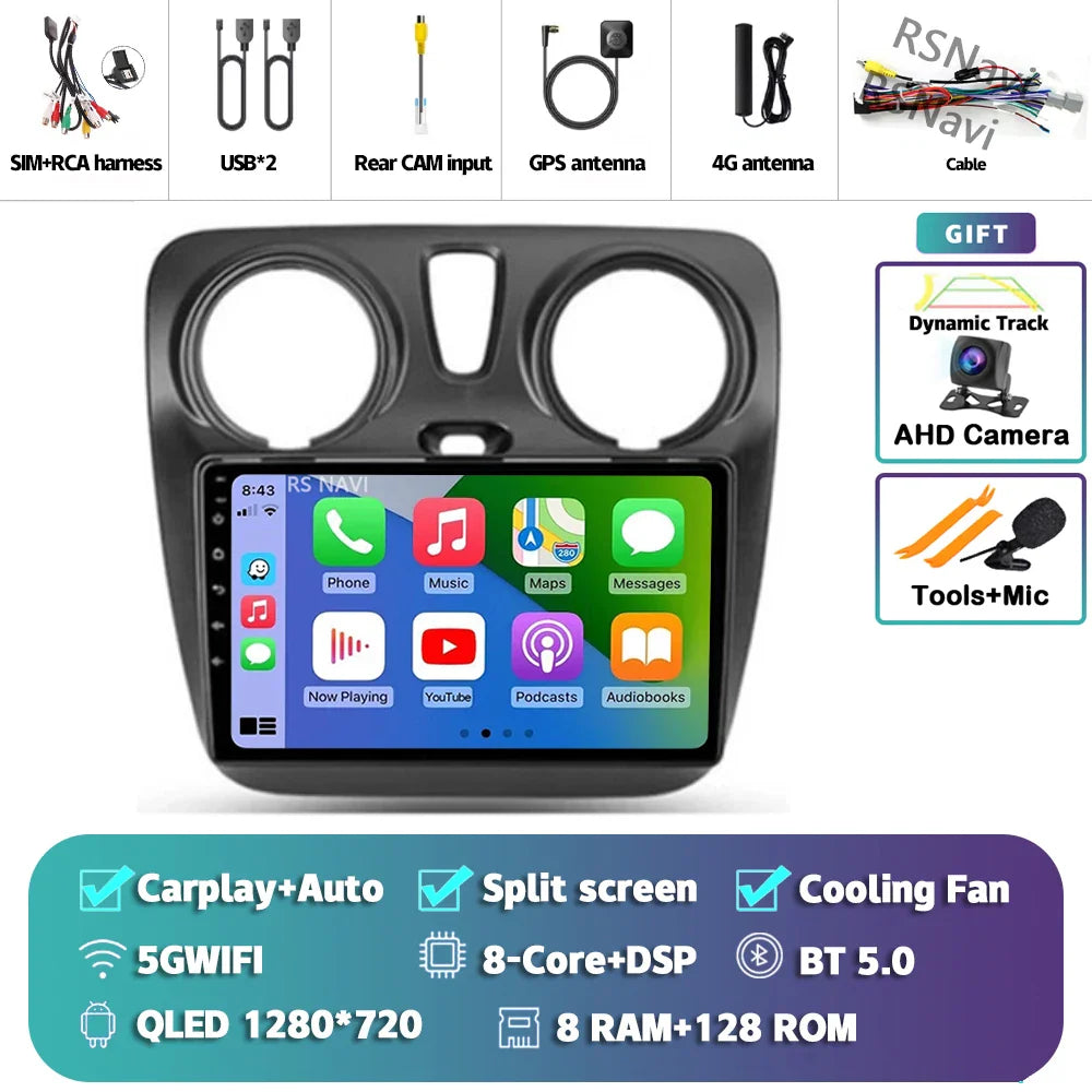 Android 14 Car Radio For Renault Lodgy Dacia Dokker 2012 2013 - 2021 Autoradio Auto Carplay WIFI+4G Multimedia DSP Stereo Player