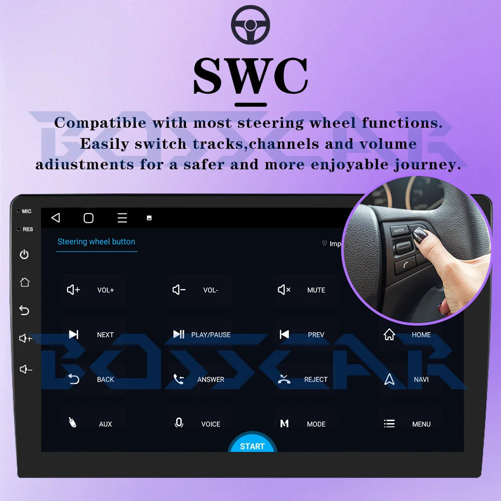 BOSSCAR 9" Car Radio For Hyundai Verna Accent Solaris 2010-2016 2Din Android Car Stereo DVD GPS Navigation Player QLED Carplay