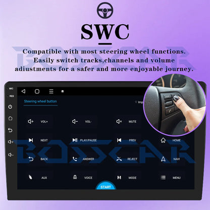 BOSSCAR 9" Car Radio For Hyundai Verna Accent Solaris 2010-2016 2Din Android Car Stereo DVD GPS Navigation Player QLED Carplay