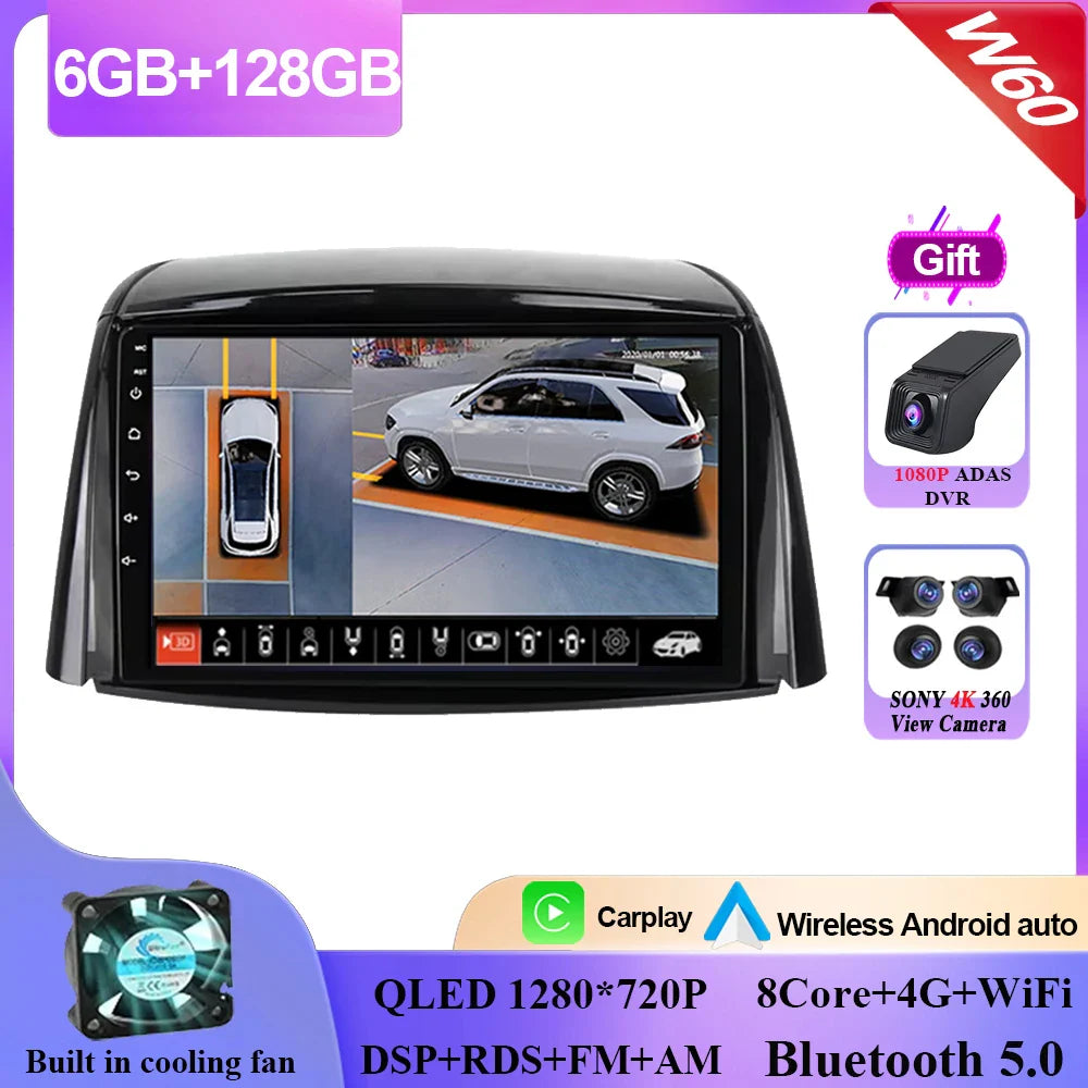 For Renault Koleos 2008 - 2016 Android Car Stereo Unit Multimedia Radio Video Player GPS Wireless Carplay Android Auto No 2din