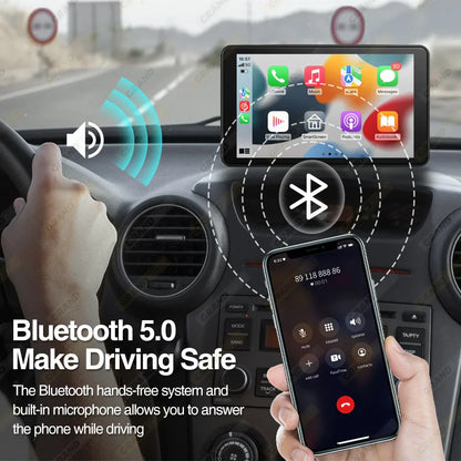 GrandNavi Universal 7inch Portable CarPlay Android Auto Car Radio Multimedia Video Player Touch Screen Bluetooth With AUX USB