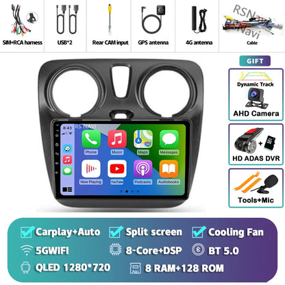 Android 14 Car Radio For Renault Lodgy Dacia Dokker 2012 2013 - 2021 Autoradio Auto Carplay WIFI+4G Multimedia DSP Stereo Player