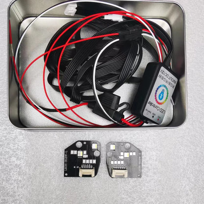 Icedriver for SEAT Leon MK3 MK4 DRL RGB multicolor LED boards daytime running lights Red Blue RGBW Demon Eye lighting bulbs