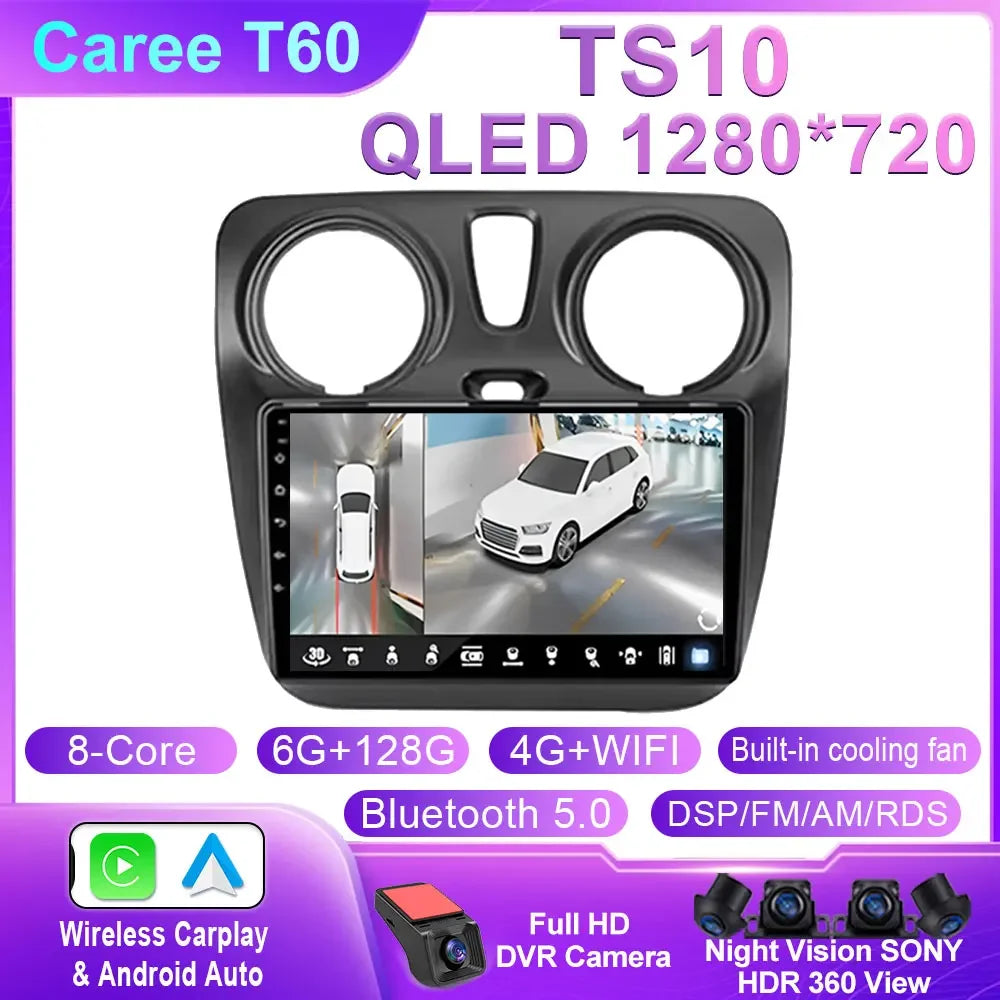 Car Radio For Renault Lodgy Dacia Dokker 2012 - 2020 Autoradio 4G WIFI GPS Car Video Multimedia Automotive Carplay Android Auto