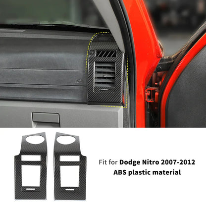 ABS Interior Central Control Steering Wheel Reading Light Decoration Cover For Dodge Nitro 2007-2012 Car Interior Accessories