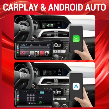 8.8 inch Android 14 For Mercedes Benz C Class W204 S204 2011-2015 Car Radio BT Carplay Qualcomm Snapdragon 680 Head Unit Screen