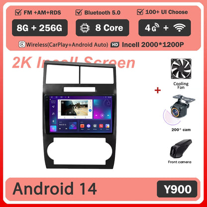 Android 14 For Dodge Charger LX 2005 - 2010 For Dodge Magnum 2 2003 - 2007 Car Radio Multimedia Video Player Navigation stereo