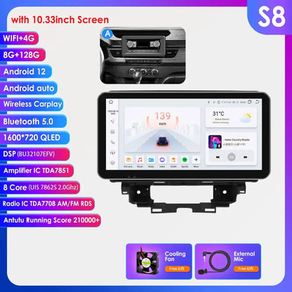 Hizpo Car Intelligent Systems Carplay Android Car Radio for Renault Kangoo 2019-2025 Multimedia Video Player WIFI 7862 Autoradio