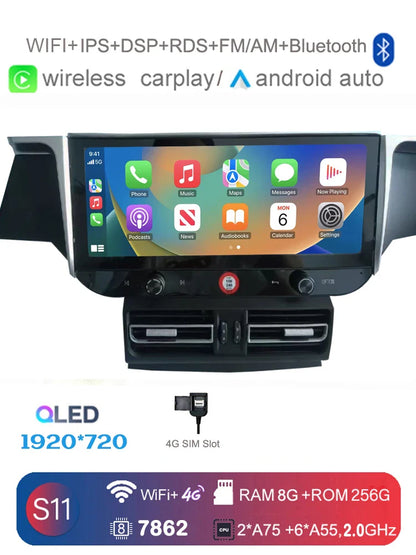 FYT 12G+256G Carplay Auto Android 14.0 4G LTE 360 Camera IPS Car DVD Player GPS WIFI Bluetooth Radio For Porsche Macan 2010-2016