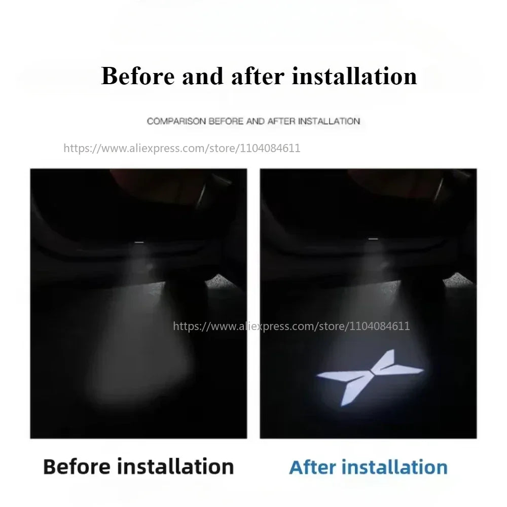 Car Door Welcome Light For Xpeng G9 2022-2025 Modification Atmosphere Light Max Decorative LED Xiaopeng G9 Projection Light