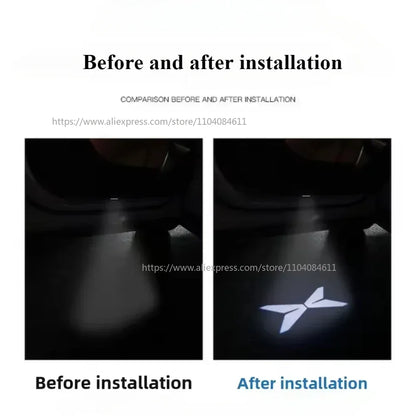 Car Door Welcome Light For Xpeng G9 2022-2025 Modification Atmosphere Light Max Decorative LED Xiaopeng G9 Projection Light