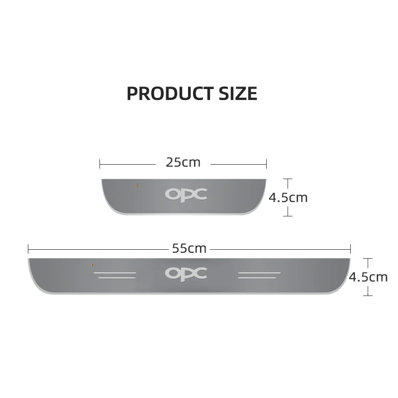 Car Acrylic LED Welcome Pedal Plate Door Sill Pathway Light For Opel OPC Line Astra J H Insignia Corsa D B E Mokka Vectra Zafira