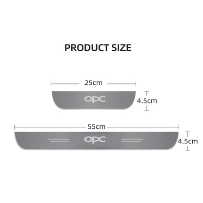 Car Acrylic LED Welcome Pedal Plate Door Sill Pathway Light For Opel OPC Line Astra J H Insignia Corsa D B E Mokka Vectra Zafira